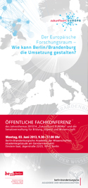 Der Europäische Forschungsraum - Wie kann Berlin/Brandenburg die Umsetzung gestalten?