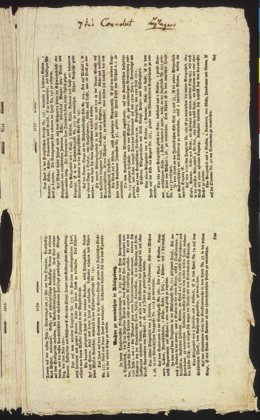 Convolut VII, Seite 1