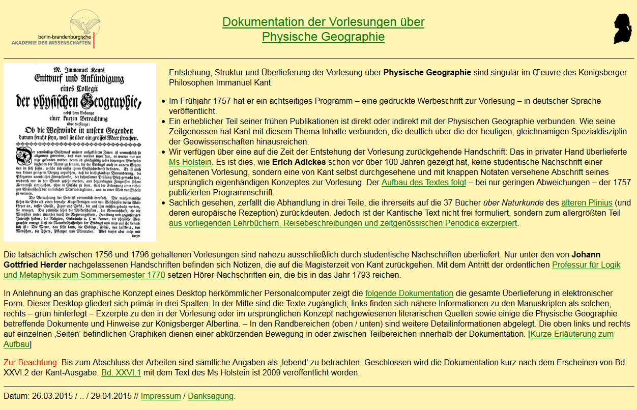 Screenshot Startseite